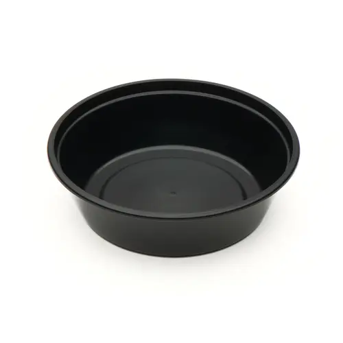CUBEWARE CO-624BB 24oz Black Container in bulk pack Round Plastic containers in bulk 300pc's